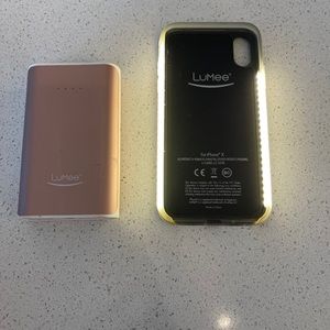 Lumee phone case and power bank with lights